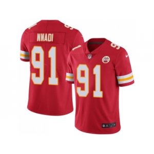 Nike Kansas City Chiefs #91 Derrick Nnadi Red Team Color Men Stitched NFL Vapor Untouchable Limited Jersey