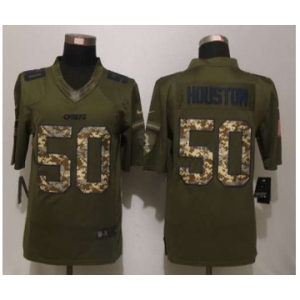 nike nfl jerseys kansas city chiefs #50 houston army green[nike Limited Salute To Service][houston]