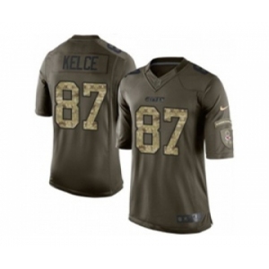 nike nfl jerseys kansas city chiefs #87 kelce army green[nike Limited Salute To Service]