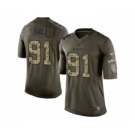 nike nfl jerseys kansas city chiefs #91 hali army green[nike Limited Salute To Service]