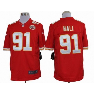 nike nfl jerseys kansas city chiefs #91 hali red[nike limited]