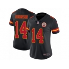 Women Nike Kansas City Chiefs #14 Demarcus Robinson Limited Black Rush Vapor Untouchable NFL Jersey