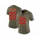 Women Nike Kansas City Chiefs #20 Steven Nelson Limited Olive 2017 Salute to Service NFL Jersey