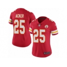 Women Nike Kansas City Chiefs #25 Kenneth Acker Red Team Color Vapor Untouchable Limited Player NFL Jersey