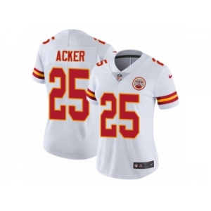 Women Nike Kansas City Chiefs #25 Kenneth Acker White Vapor Untouchable Limited Player NFL Jersey