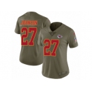 Women Nike Kansas City Chiefs #27 Kareem Hunt Limited Olive 2017 Salute to Service NFL Jersey