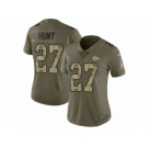 Women Nike Kansas City Chiefs #27 Kareem Hunt Limited Olive Camo 2017 Salute to Service NFL Jersey