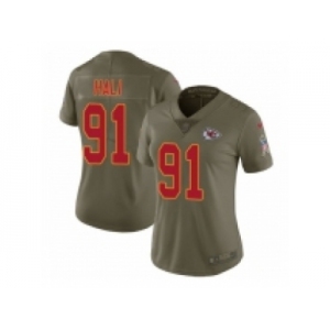 Women Nike Kansas City Chiefs #53 Ramik Wilson Limited Olive 2017 Salute to Service NFL Jersey