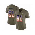 Women Nike Kansas City Chiefs #61 Mitch Morse Limited Olive USA Flag 2017 Salute to Service NFL Jersey