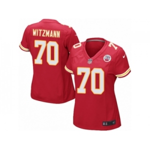 Women Nike Kansas City Chiefs #70 Bryan Witzmann Game Red Team Color NFL Jersey