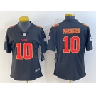 Women's Kansas City Chiefs #10 Isiah Pacheco Black Fashion Vapor Limited Stitched Jersey