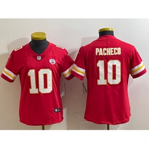 Women's Kansas City Chiefs #10 Isiah Pacheco Red Vapor Football Stitched Jersey