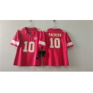 Women's Kansas City Chiefs #10 Isiah Pacheco Red Vapor Untouchable Limited Stitched Jersey