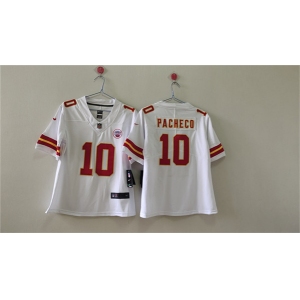Women's Kansas City Chiefs #10 Isiah Pacheco White Vapor Untouchable Limited Stitched Jersey