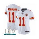 Women's Kansas City Chiefs #11 Demarcus Robinson White Vapor Untouchable Limited Player Super Bowl LIV Bound Football Jersey