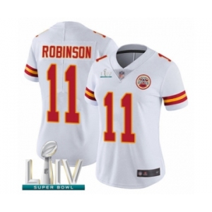 Women's Kansas City Chiefs #11 Demarcus Robinson White Vapor Untouchable Limited Player Super Bowl LIV Bound Football Jersey