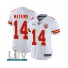 Women's Kansas City Chiefs #14 Sammy Watkins White Vapor Untouchable Limited Player Super Bowl LIV Bound Football Jersey