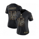 Women's Kansas City Chiefs #15 Patrick Mahomes II Black Gold Vapor Untouchable Limited Player Football Jersey