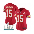 Women's Kansas City Chiefs #15 Patrick Mahomes Red Team Color Vapor Untouchable Limited Player Super Bowl LIV Bound Football Jersey