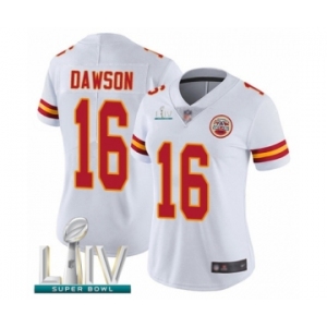 Women's Kansas City Chiefs #16 Len Dawson White Vapor Untouchable Limited Player Super Bowl LIV Bound Football Jersey