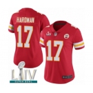 Women's Kansas City Chiefs #17 Mecole Hardman Red Team Color Vapor Untouchable Limited Player Super Bowl LIV Bound Football Jersey