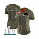 Women's Kansas City Chiefs #19 Joe Montana Limited Olive 2019 Salute to Service Super Bowl LIV Bound Football Jersey