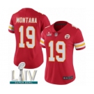 Women's Kansas City Chiefs #19 Joe Montana Red Team Color Vapor Untouchable Limited Player Super Bowl LIV Bound Football Jersey