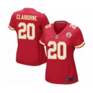 Women's Kansas City Chiefs #20 Morris Claiborne Game Red Team Color Football Jersey