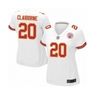 Women's Kansas City Chiefs #20 Morris Claiborne Game White Football Jersey