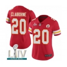 Women's Kansas City Chiefs #20 Morris Claiborne Red Team Color Vapor Untouchable Limited Player Super Bowl LIV Bound Football Jersey