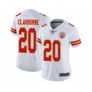 Women's Kansas City Chiefs #20 Morris Claiborne White Vapor Untouchable Limited Player Football Jersey