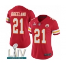 Women's Kansas City Chiefs #21 Bashaud Breeland Red Team Color Vapor Untouchable Limited Player Super Bowl LIV Bound Football Jersey