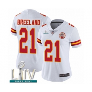 Women's Kansas City Chiefs #21 Bashaud Breeland White Vapor Untouchable Limited Player Super Bowl LIV Bound Football Jersey