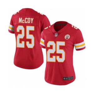 Women's Kansas City Chiefs #25 LeSean McCoy Red Team Color Vapor Untouchable Limited Player Football Jersey