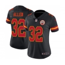 Women's Kansas City Chiefs #32 Marcus Allen Limited Black Rush Vapor Untouchable Football Jersey