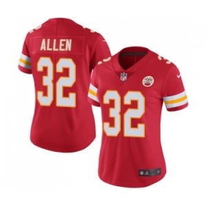 Women's Kansas City Chiefs #32 Marcus Allen Red Team Color Vapor Untouchable Limited Player Football Jersey