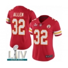 Women's Kansas City Chiefs #32 Marcus Allen Red Team Color Vapor Untouchable Limited Player Super Bowl LIV Bound Football Jersey