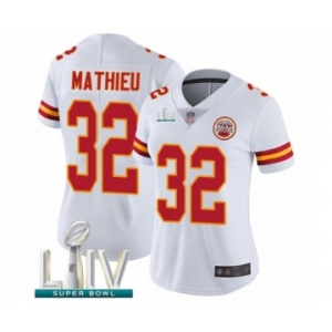 Women's Kansas City Chiefs #32 Tyrann Mathieu White Vapor Untouchable Limited Player Super Bowl LIV Bound Football Jersey