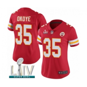 Women's Kansas City Chiefs #35 Christian Okoye Red Team Color Vapor Untouchable Limited Player Super Bowl LIV Bound Football Jersey