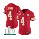 Women's Kansas City Chiefs #4 Chad Henne Red Team Color Vapor Untouchable Limited Player Super Bowl LIV Bound Football Jersey