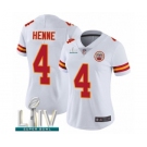 Women's Kansas City Chiefs #4 Chad Henne White Vapor Untouchable Limited Player Super Bowl LIV Bound Football Jersey