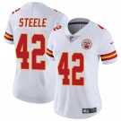 Women's Kansas City Chiefs #42 Carson Steele White Vapor Untouchable Limited Stitched Jersey