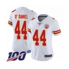 Women's Kansas City Chiefs #44 Dorian O'Daniel White Vapor Untouchable Limited Player 100th Season Football Jersey