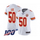 Women's Kansas City Chiefs #50 Darron Lee White Vapor Untouchable Limited Player 100th Season Football Jersey