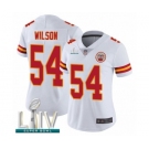 Women's Kansas City Chiefs #54 Damien Wilson White Vapor Untouchable Limited Player Super Bowl LIV Bound Football Jersey