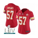 Women's Kansas City Chiefs #57 Breeland Speaks Red Team Color Vapor Untouchable Limited Player Super Bowl LIV Bound Football Jersey