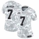 Women's Kansas City Chiefs #7 Harrison Butker 2024 F.U.S.E Arctic Camo Salute To Service Limited Stitched Football Jersey