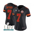 Women's Kansas City Chiefs #7 Harrison Butker Limited Black Rush Vapor Untouchable Super Bowl LIV Bound Football Jersey