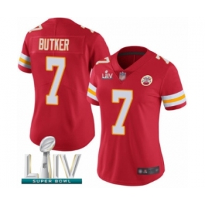 Women's Kansas City Chiefs #7 Harrison Butker Red Team Color Vapor Untouchable Limited Player Super Bowl LIV Bound Football Jersey