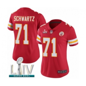 Women's Kansas City Chiefs #71 Mitchell Schwartz Red Team Color Vapor Untouchable Limited Player Super Bowl LIV Bound Football Jersey